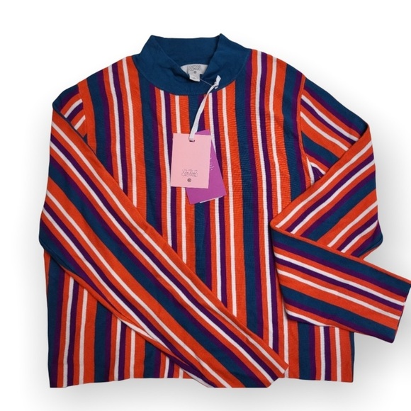 NWT Victor Glemaud x Target Multicolor Vertical Stripes Knit Sweater Top Sz 4X - Picture 6 of 10